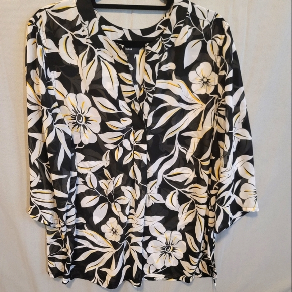 Jones Wear black and white Blouse size 16 - Picture 1 of 2
